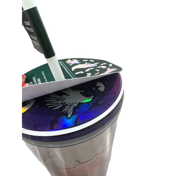 Starbucks Fall Halloween 2022 Raven’s Perch Glow in the Dark 16oz Tumbler Grande - Picture 7 of 11